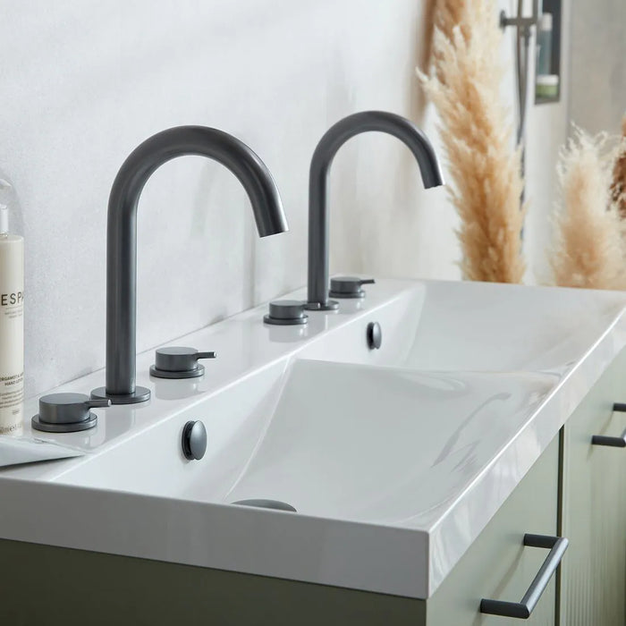 Vado Safari Lever 3 Hole Basin Mixer Tap for Low Pressure System