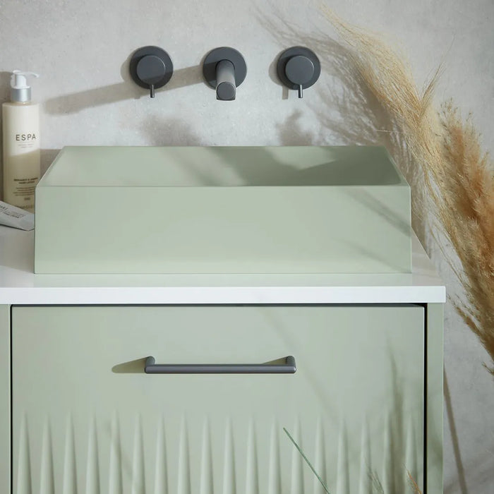 Vado Safari Lever 3 Hole Wall Mounted Basin Mixer Tap for Low Pressure System