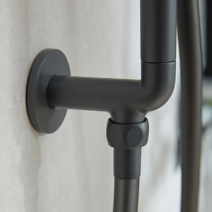 Vado Safari Fluted Leverless Slim Slide Rail with Integrated Outlet & Hose (No Handset Included)