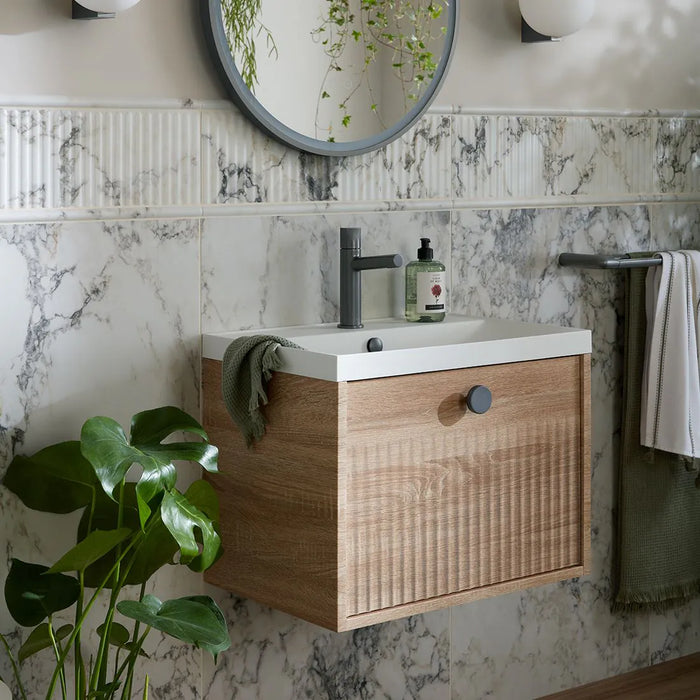 Vado Safari Fluted Leverless Twist-Top Mono Basin Mixer Tap