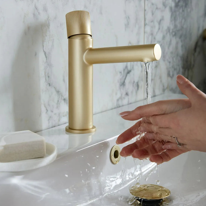 Vado Safari Fluted Leverless Twist-Top Mono Basin Mixer Tap
