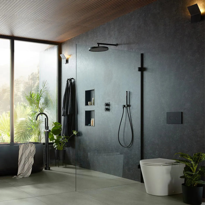 Vado Safari Fluted Leverless Concealed 2 Outlet 2 Handle Thermostatic Shower Valve