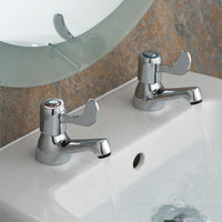Vado Astra Basin Pillar Taps - Chrome