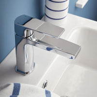 Vado Axces Ekko Mono Basin Mixer Tap With Push Basin Waste - Chrome