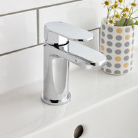 Vado Metiz Mono Basin Mixer Tap With Push Basin Waste - Chrome