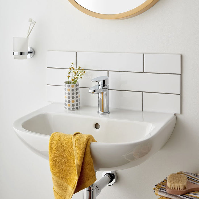 Vado Metiz Mono Basin Mixer Tap With Push Basin Waste - Chrome