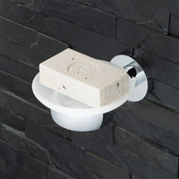 Vado Elements Frosted Glass Soap Dish And Holder - Chrome