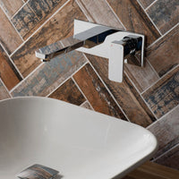Vado Phase Wall Mounted 2 Hole Basin Mixer Tap - Chrome