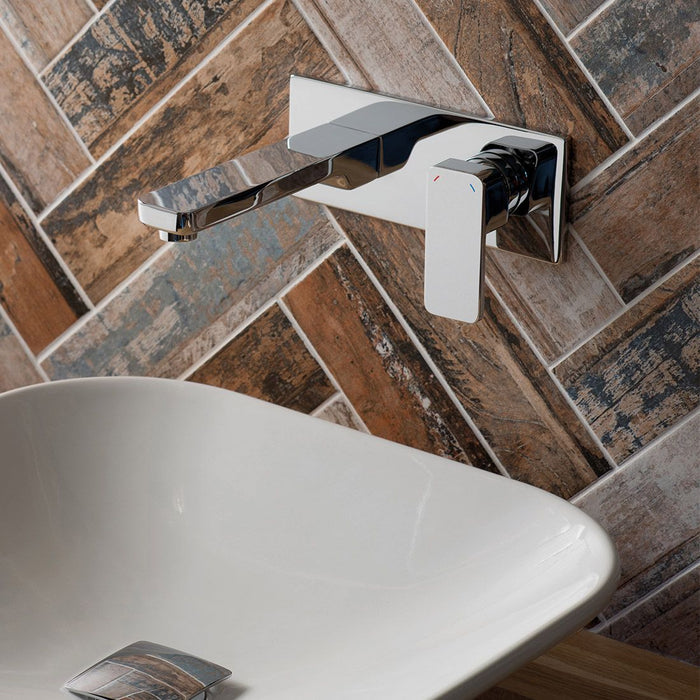 Vado Phase Wall Mounted 2 Hole Basin Mixer Tap - Chrome