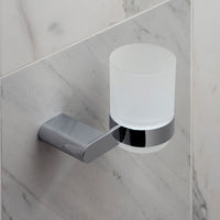 Vado Photon Frosted Glass Tumbler And Holder - Chrome