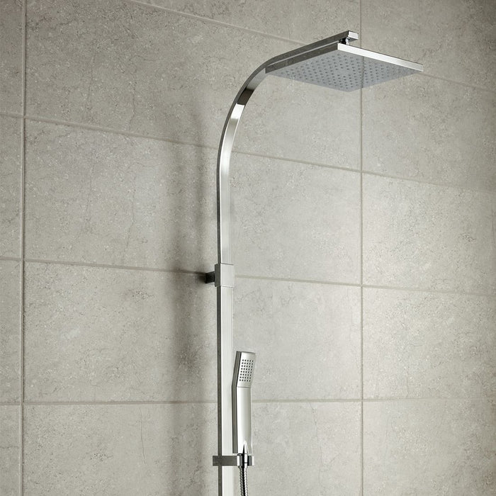 Vado Velo Square Thermostatic Shower Column - Chrome
