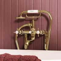 Burlington Guild Floorstanding Bath Shower Mixer Tap With Union And Stand Pipe