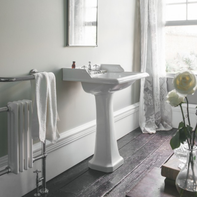 Burlington Classic 650mm Rectangular Basin with Full Pedestal