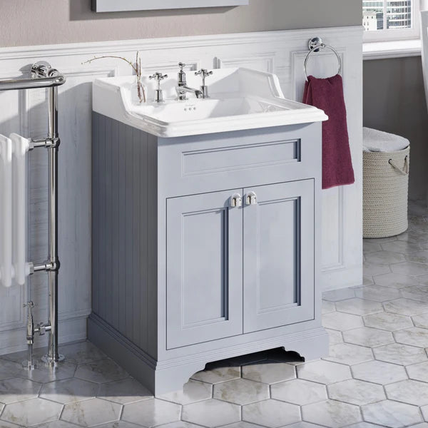 Burlington 650mm 2 Door Floorstanding Vanity Unit With Ceramic Basin