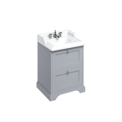 Burlington 670mm 2 Drawer Floorstanding Vanity Unit