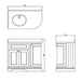 Burlington 980mm 3 Door Vanity Unit with Worktop and Basin