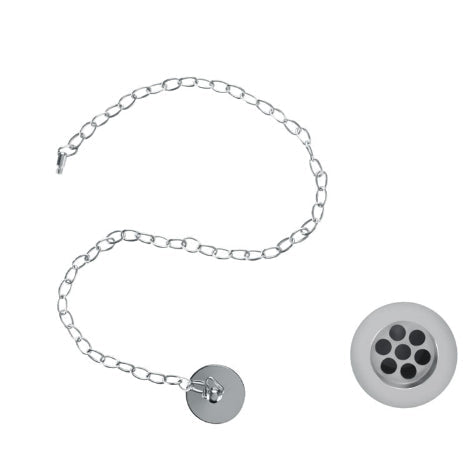 Burlington Basin Plug And Chain Waste - Slotted Chrome