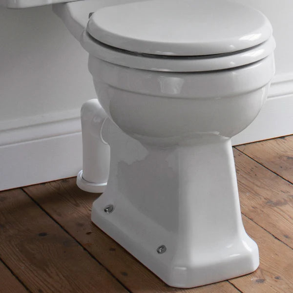 Burlington Ceramic Curved Toilet Pan Connector Trap