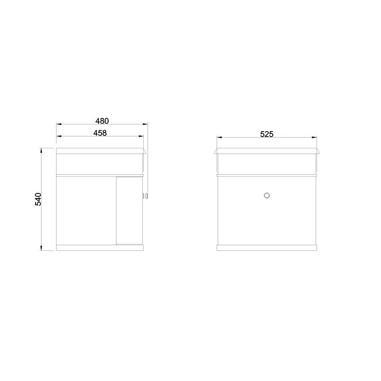 Burlington Chalfont 1 Drawer Wall Hung Vanity Unit