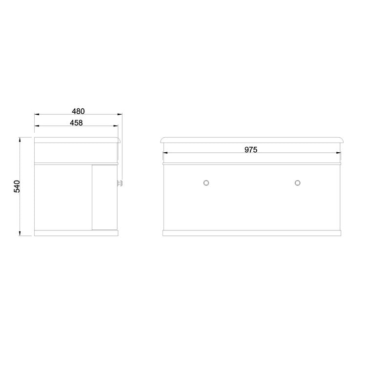 Burlington Chalfont 1000mm 1 Drawer Wall Hung Vanity Unit