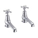 Burlington Claremont Basin Taps 5 Inch - Chrome/White Pillar