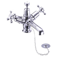 Burlington Claremont Deck Mounted Basin Mixer Tap - Chrome