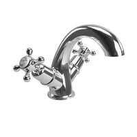 Burlington Claremont Mono Basin Mixer Tap - Chrome/White