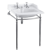 Burlington Classic Invisible Overflow Basin with Washstand