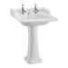 Burlington Classic White Rectangular Basin With Pedestal &