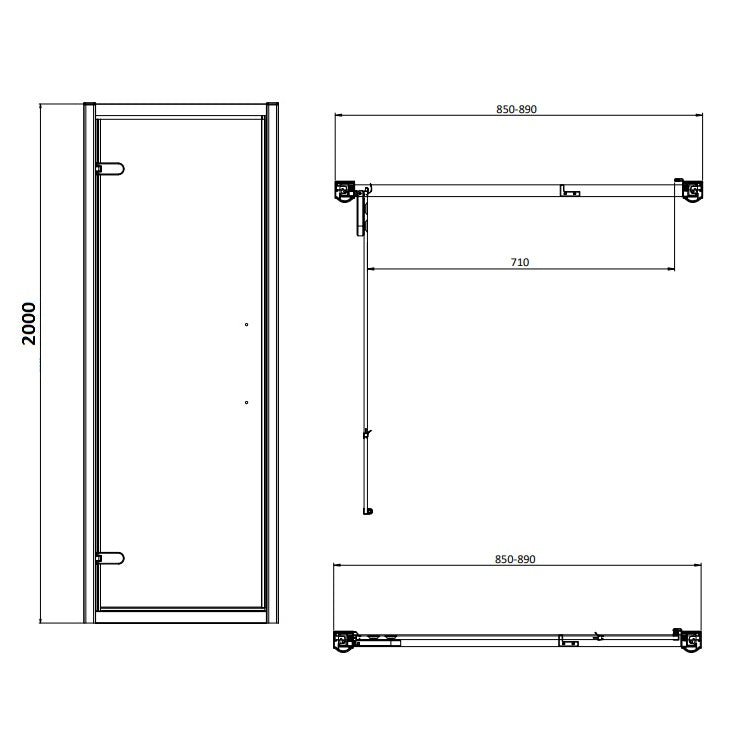 Burlington Classique Recessed Hinged Shower Door