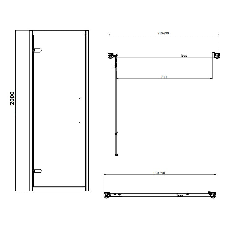 Burlington Classique Recessed Hinged Shower Door