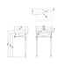 Burlington Contemporary Basin With Regal Washstand - 580mm