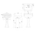Burlington Contemporary Upstand Basin with Full Pedestal