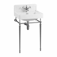 Burlington Contemporary White Upstand Basin with Washstand