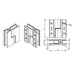 Burlington Deflector Panel Hinge Pair - Shower Enclosure