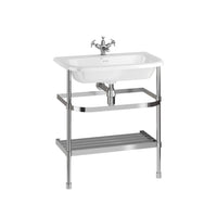 Burlington Double Roll Top Basin with Stainless Steel Stand