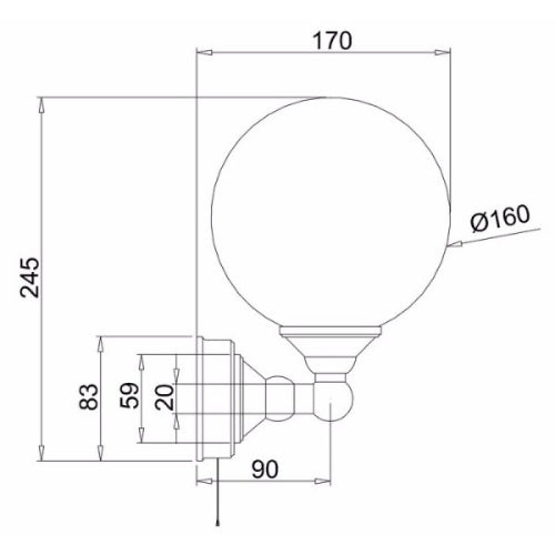 Burlington Edwardian Round Traditional Bathroom Light