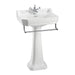 Burlington Edwardian White Basin With Pedestal - 560mm / 1