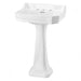 Burlington Edwardian White Basin With Pedestal - 560mm / 3