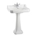 Burlington Edwardian White Basin With Pedestal - 610mm / 1