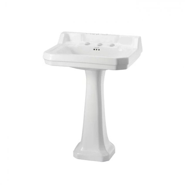 Burlington Edwardian White Basin With Pedestal - 610mm / 3