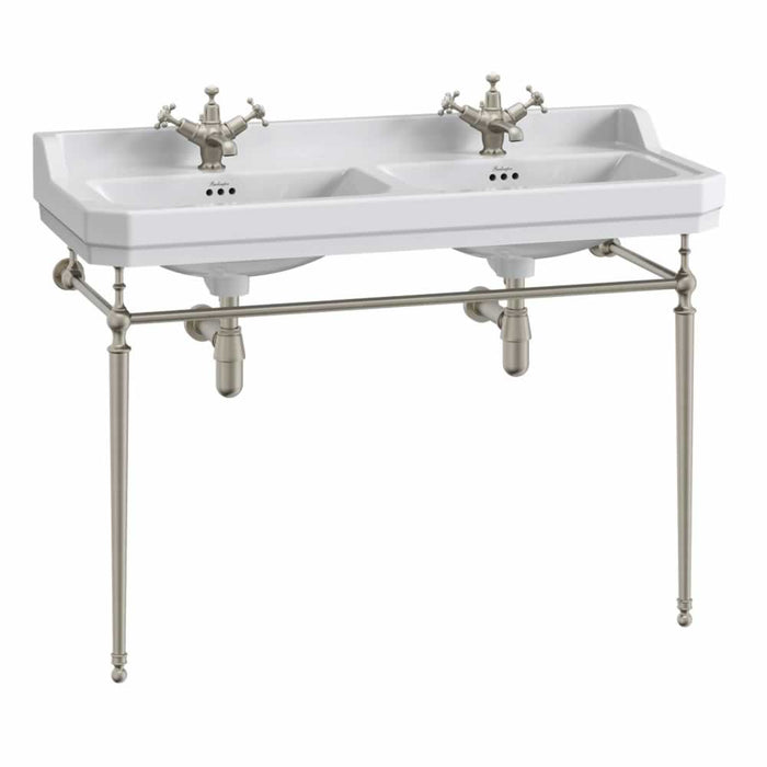 Burlington Edwardian White Double Basin with Washstand