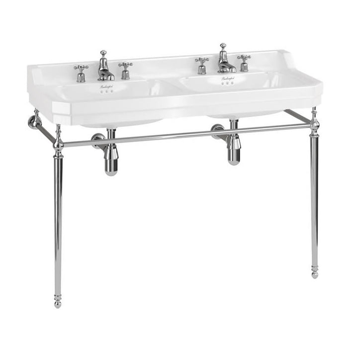 Burlington Edwardian White Double Basin with Washstand