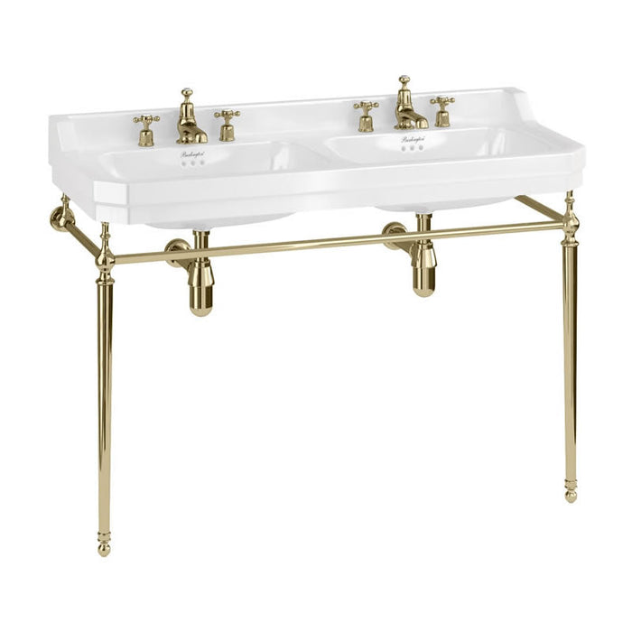 Burlington Edwardian White Double Basin with Washstand