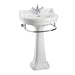 Burlington Edwardian White Round Basin With Pedestal - 1