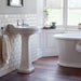 Burlington Edwardian White Round Basin With Pedestal - Full