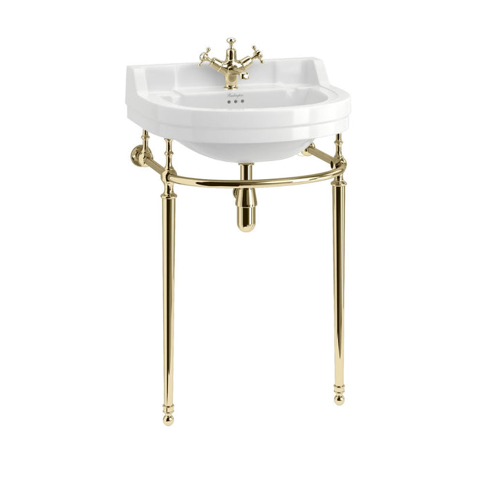 Burlington Edwardian White Round Basin with Washstand