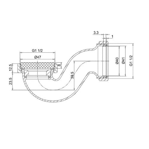 Burlington Exposed Shallow P Trap - Toilet Accessories