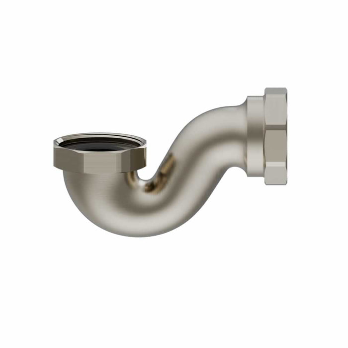 Burlington Exposed Shallow P Trap - Brushed Nickel Toilet