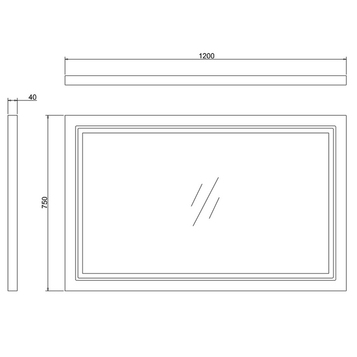 Burlington Framed Illuminated LED Mirror 1200mm